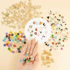 352 Pcs Assorted Charms for Jewelry Making, Mixed Enamel KC Gold Alloy Letter - Image 4