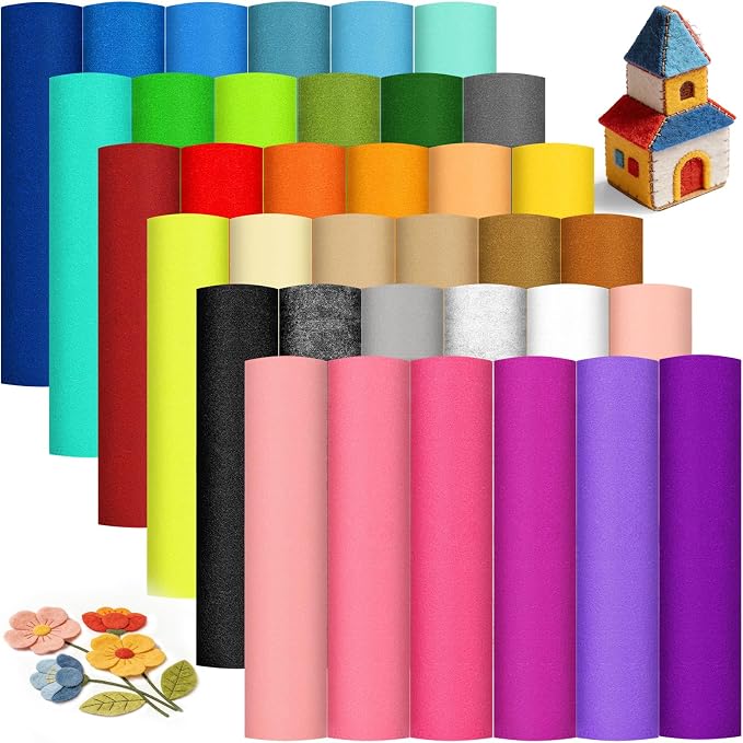 36 Rolls Craft Felt Fabric Sheets 8 x 35 Inch 1mm Felt Sheets | 36 Assorted - Image 8
