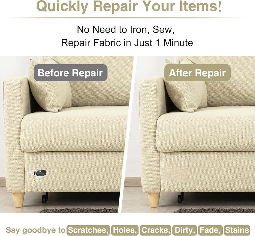 Canvas Repair Tape 4×70 Inch Waterproof Self-Adhesive Fabric Repair Patch for Repairing Boat Covers,Tents,Patio Umbrellas,Car Seats,Luggage,Sofas.(Dark Brown)