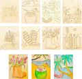 Piatoeke 16PCS 5.9×4.7in Unfinished Wood Crafts to Paint, DIY Fun Things to by MakeChoicesSimpler