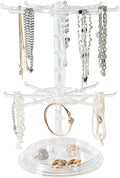 2 Tier Rotating Jewelry Display Stand, Necklace Holder, Jewelry Tree Stand by Cchenxxi