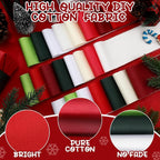 Hosuly 40 Pcs Christmas Fabric Red and Green Jelly Fabric - Image 3