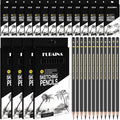 216 Pcs Drawing Sketching Pencil Set Professional Graphite Charcoal Gift Bulk by Humyoun