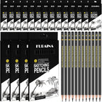 216 Pcs Drawing Sketching Pencil Set Professional Graphite Charcoal Gift Bulk by Humyoun