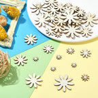 LiQunSweet 300 Pcs 6 Styles Sunflowers Daisy Flowers Unfinished Wood Cutout - Image 6