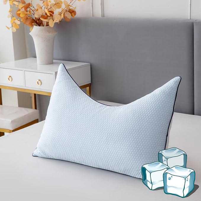 Cooling Pillow Queen Size, Shredded Memory Foam Adjustable Loft, Slow Rebound by Unknown