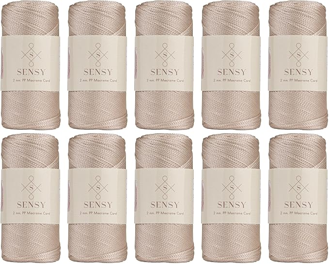 10 Skeins of Sensy Premium 2mm 251 Yards Polyester Rope 100% Polypropylene Cord by SSENSY