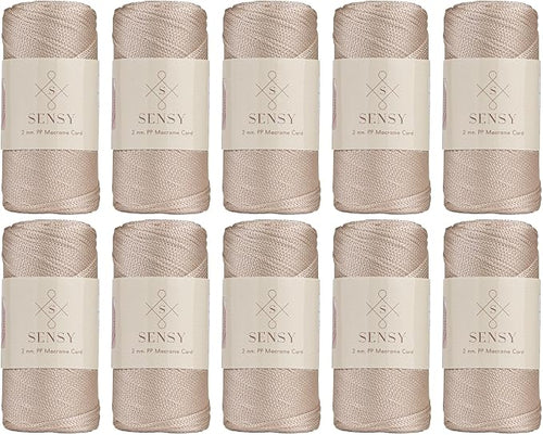 10 Skeins of Sensy Premium 2mm 251 Yards Polyester Rope 100% Polypropylene Cord by SSENSY