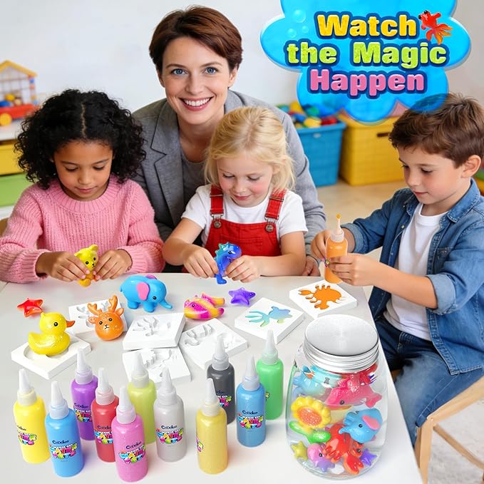 Coodoo Magic Water Elf Toy Craft Kits, Aqua Fairy Water Gel DIY Squishies - Image 5
