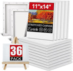 ESRICH Stretched Canvas for Painting 11x14 Inch, 36 Pack Blank Canvas -5/8 in by ESRICH