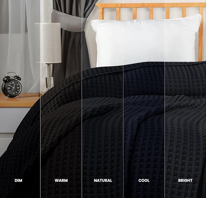 Utopia Bedding 100% Cotton Waffle Weave Blanket Twin Size - Image 6