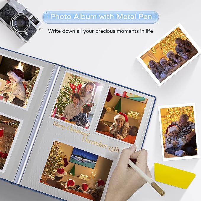 Popotop Large Photo Album Self Adhesive 4x6 5x7 8x10 Scrapbook Album DIY - Image 5