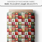 Christmas Patchwork Cotton Fabric Panel – 6 Designs + Bonus Patchwork Sheet - Image 7