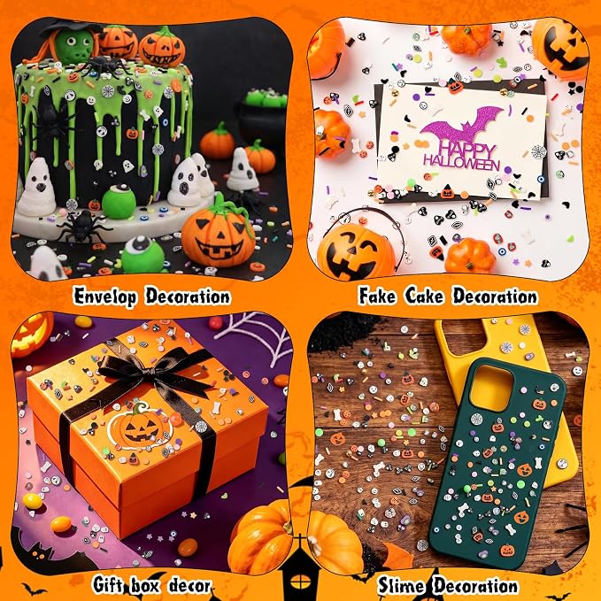 DIYASY 180g Fake Halloween Sprinkles, 6.35oz Non-Edible Polymer Clay Slices | - Image 6