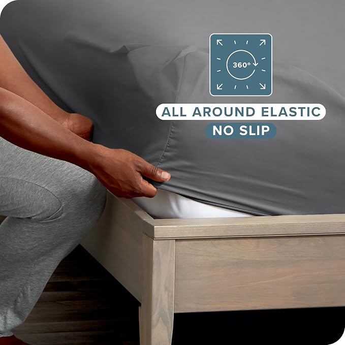 Bare Home 5-Pack Fitted Bottom Sheets Twin - Image 3