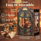 Book Nook Kit Cat Miniature House Kit - Image 2