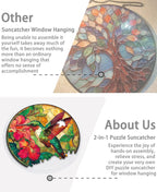 Acrylic Puzzle Suncatcher, Flowers Hummingbird Sun Catcher - Image 5