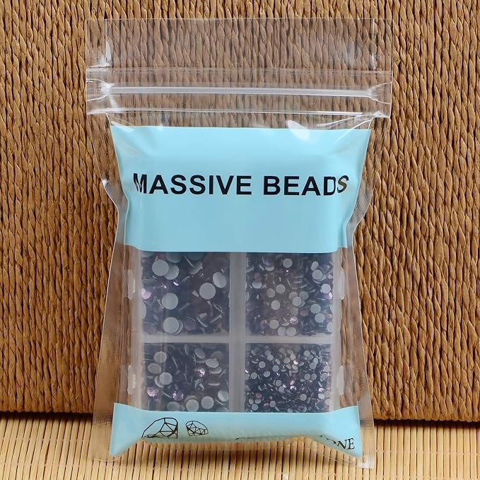 4000Pcs Mixed Size Hot Fix Round Crystals Gems Glass Stones Hotfix Flat Back - Image 4