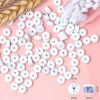 Natural Stone Heishi Beads for Necklace Making, 4 mm x 6 mm Small Flat Round - Image 6
