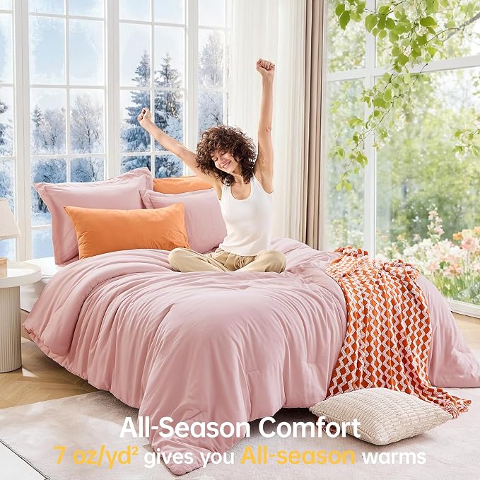 MUXHOMO Oversized Queen Comforter Sets, All Season Ultra Soft Down Alternative - Image 4