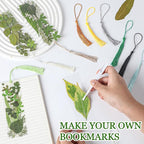 20 Sets Dried Leaves Bookmark Making Kit Transparent Bookmark DIY Projects - Image 5
