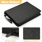 GERMUN 3 Ring 9 Pocket Zipper Card Binder, 720 Double Sided Standard PU Trading - Image 4