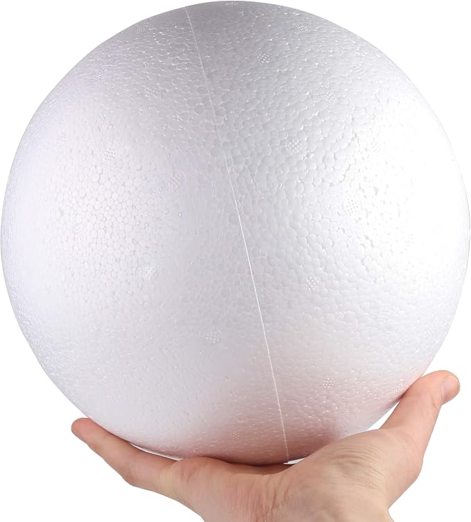 DIYASY 8’ Large White Foam Balls, 2 Pack Giant Foam Balls, Smooth Solid Craft - Image 3