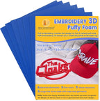 New brothread - 16 Options- 6PCS Embroidery Puffy Foam 9″x12″ Large Size 3MM by Newbrothread