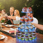 YestBuy 4 Tier Round Cupcake Stand – Premium Cupcake Holder – Acrylic Cupcake - Image 3