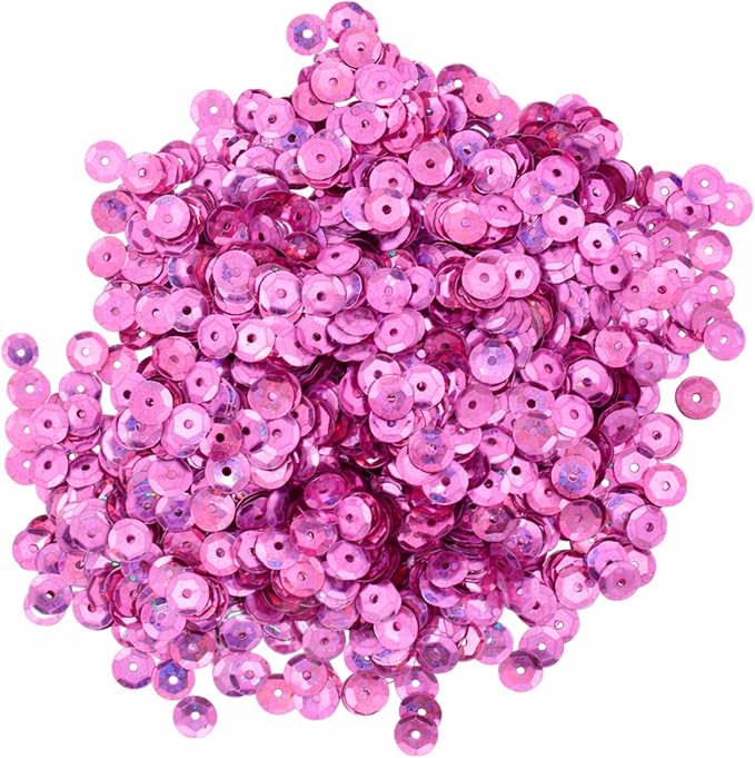 Mandala Crafts 20000 Holographic Pink Sequins - Image 2