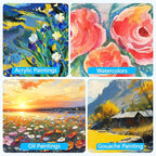 ESRICH Canvas Boards for Painting 12 Pack Art Supplies Paint Canvas 4x4 - Image 3