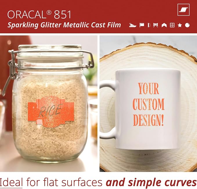 ORACAL 851 Cast Blooming Coral Metallic Sparkle Glitter Craft Film Premium - Image 2