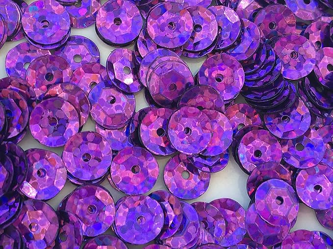 Sequins 8mm 800/Pkg Purple by Golden+Leaf