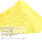 Mica Powder, 7.05OZ（200g）, Lemon Yellow Mica Powder Pigment - Image 2
