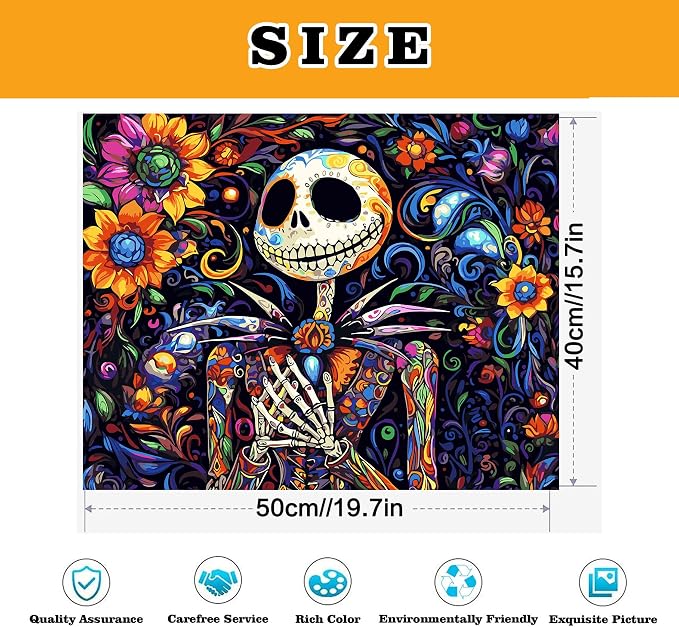 Meothan Paint by Numbers Kit for Adults Beginner 16x20 inch | Nightmare Before - Image 3