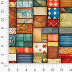 Patchwork Fireplace Cotton Fabric Panel – 6 Designs + Bonus Sheet 29.5×19.6 inch - Image 8