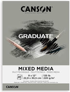 Canson Graduate Grey Toned Mixed Media Pad, 9x12 inch, 20 Sheets | Artist Paper by Unknown