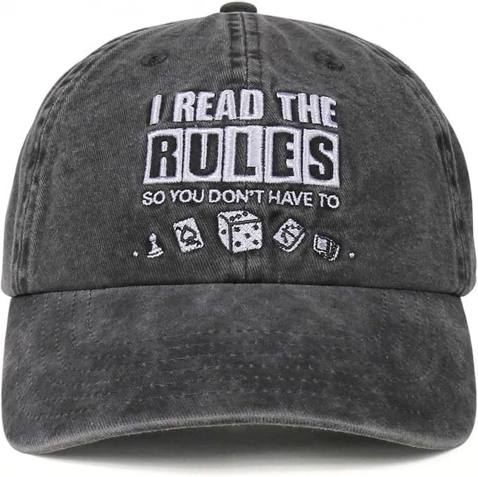 InnoBeta Board Game Cap, Gifts for Board Lovers Gamers, I Read The Rules by InnoBeta