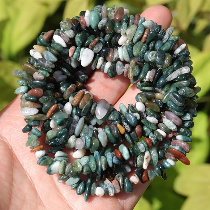 400pcs Natural Chip Stone Beads - Image 4
