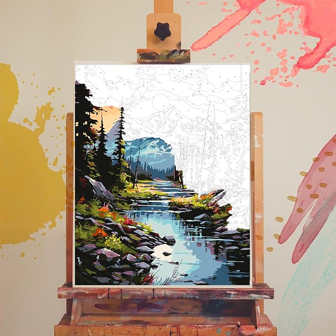 xackcme Mountain Paint by Numbers - Image 3