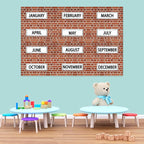 Qyeahkj Red Brick Bulletin Board Paper Roll Fireplace Bulletin Board Background - Image 7