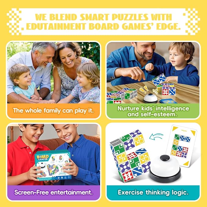 Family Matching Game for Kids & Adults, Block Puzzle Board Games for Boys & - Image 6