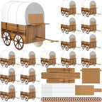 Motipuns 24 Pcs 3D Western Covered Wagon Craft Kit Toy Wagon by Motipuns