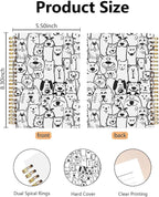Cute Dog Spiral Notebook, Dog Lovers Mom Dad Gifts Journal, Funny Black and - Image 2