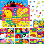 SpriteGru Foam Sticker Art Activity, 20 Farm Animal Art Boards by SpriteGru