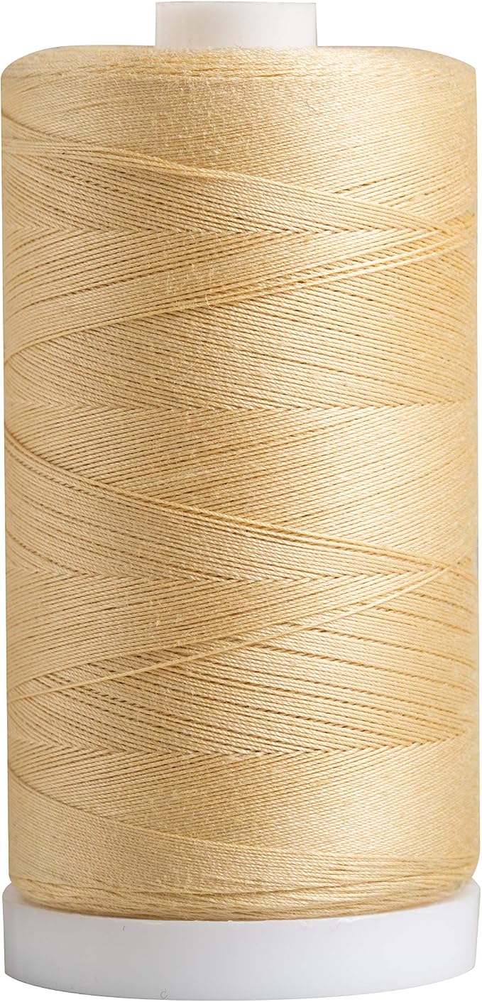 Connecting Threads Cornsilk Yellow 100% Cotton Thread Spool | Large 1200 yard by ConnectingThreads