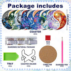 8-Pack Diamond Art Coaster Kit - Image 6