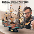 CubicFun 3D Puzzle Spain Puzzle Gift Boat Boat Model San Felipe 248 Pieces | - Image 3