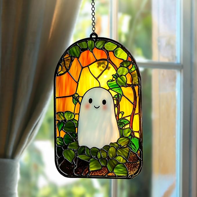 Garden Glow Ghost Acrylic Suncatcher by Unknown