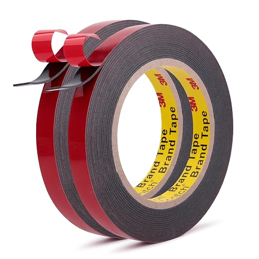 3M Automotive Acrylic Plus Tape, 0.55" x 18Ft, Dark Gray, 2 Pack | Double Sided by AdhesiveTapeAppliedtoLife